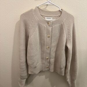 Banana Republic Beige Button-Up Cardigan